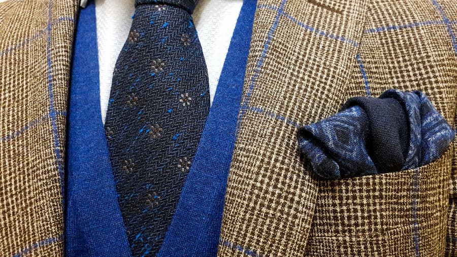 Men's fashion concept with colorful pocket square in jacket